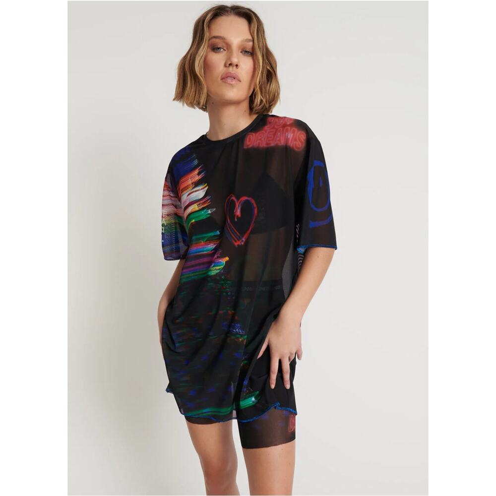 One Teaspoon, 99 Cent Dreams Mess T Dress, NWT, XS